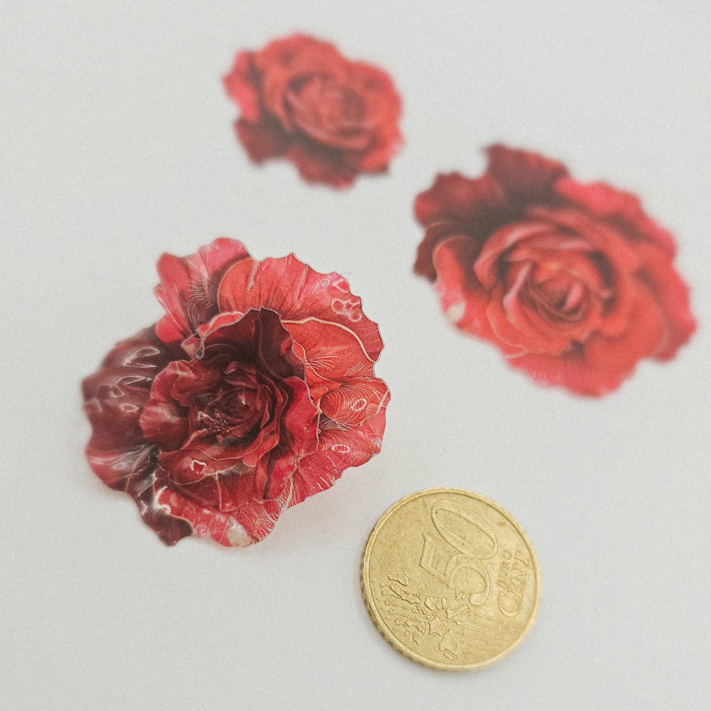 Rose (rot) 2 lagig - 10 Stk.