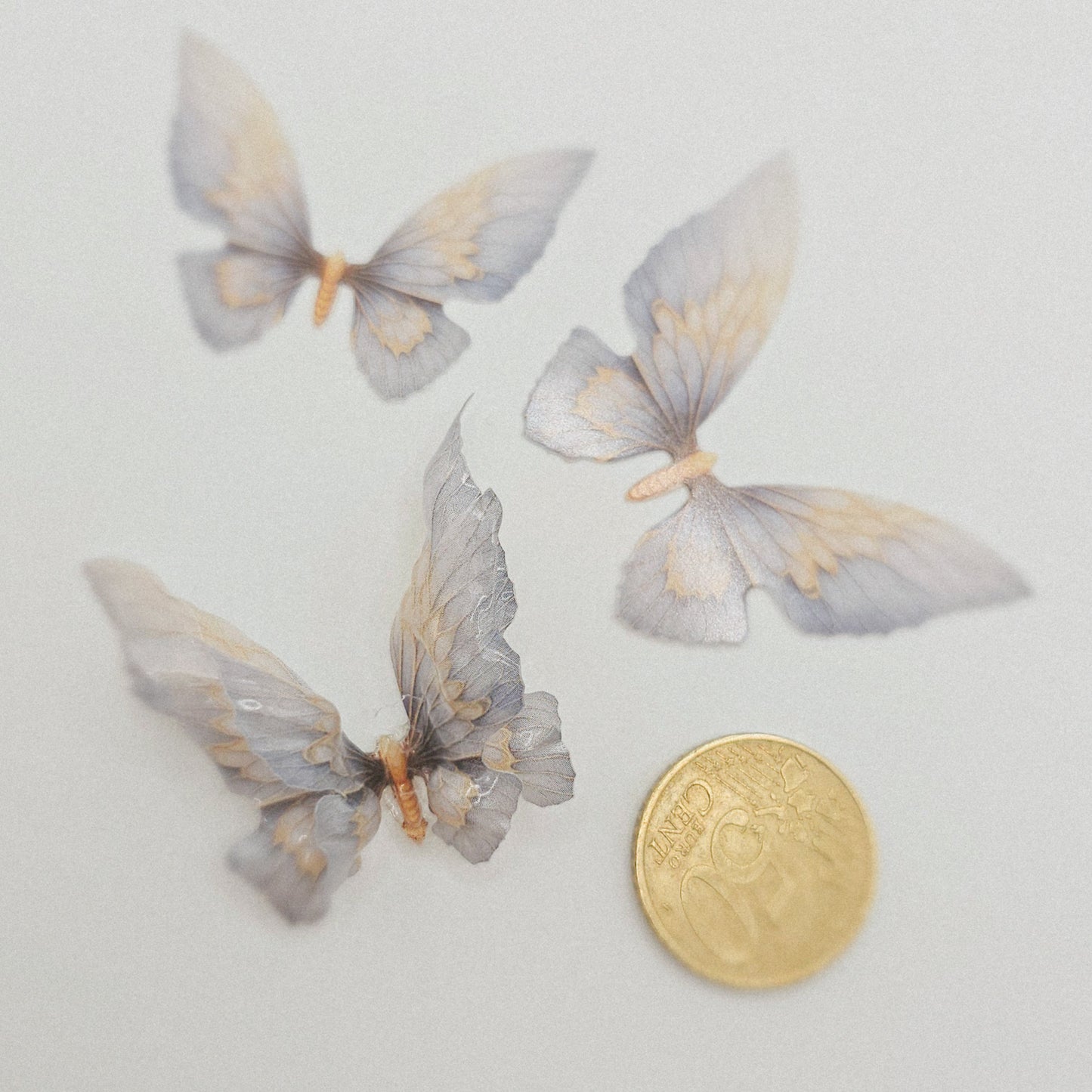 Schmetterling beige - 10 Stk.