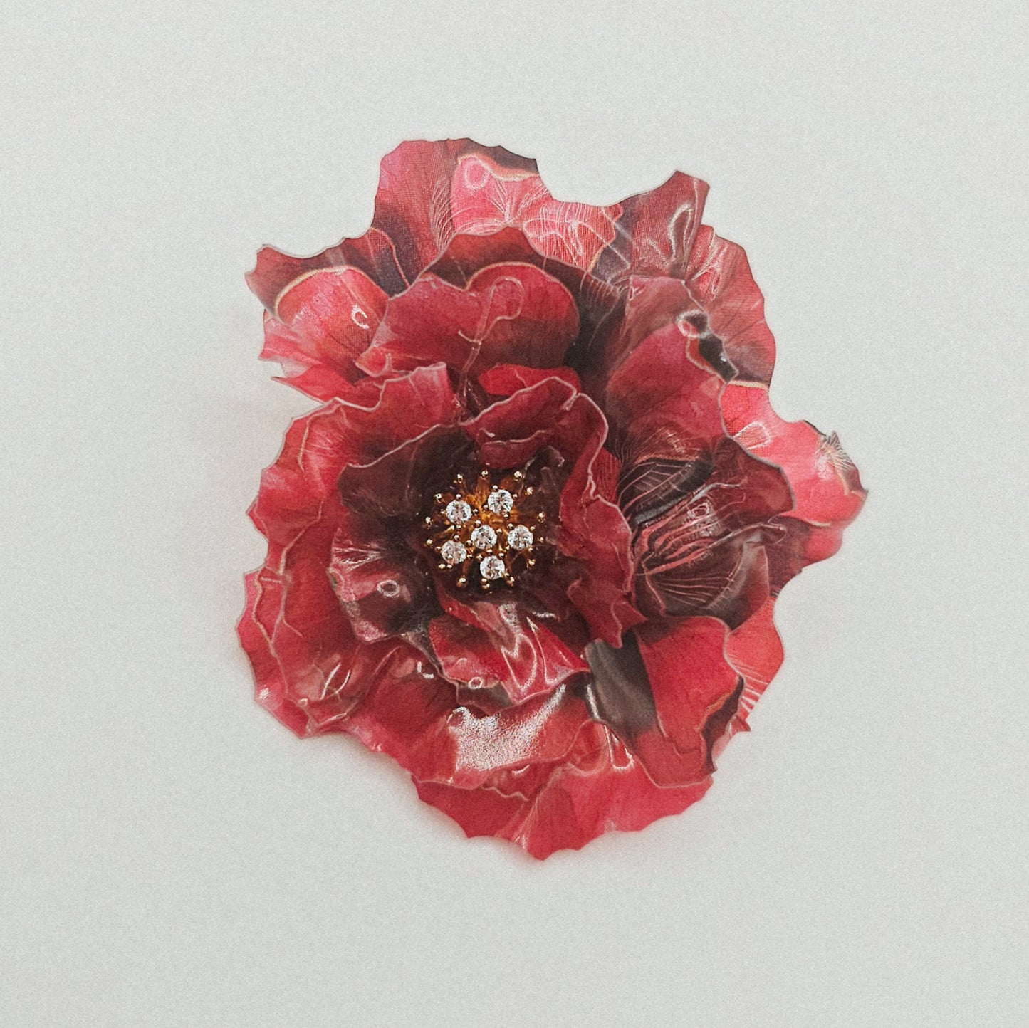 Rose (rot) groß 3 lagig - 10 Stk.