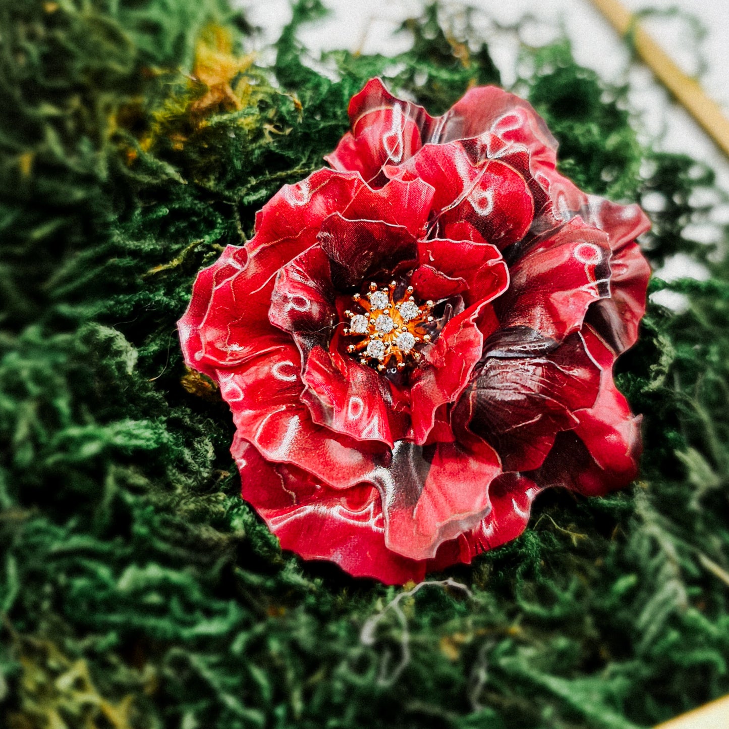 Rose (rot) groß 3 lagig - 10 Stk.