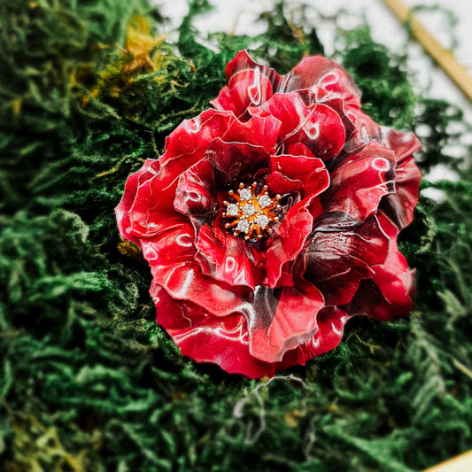 Rose (rot) groß 3 lagig - 10 Stk.